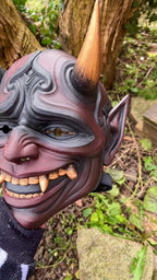 Masque Oni portable - rouge