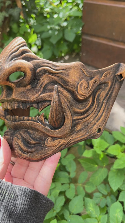 Masque mempo, masque Oni, masque mempo oni, masque samouraï, cosplay samouraï, cosplay Oni, masque démon japonais
