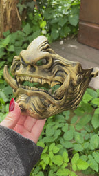Masque Mempo Oni - Doré