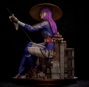 figurine Marvel Rivals Psylocke, figurine Psylocke, figurine marvel, figurine a peindre, samourai