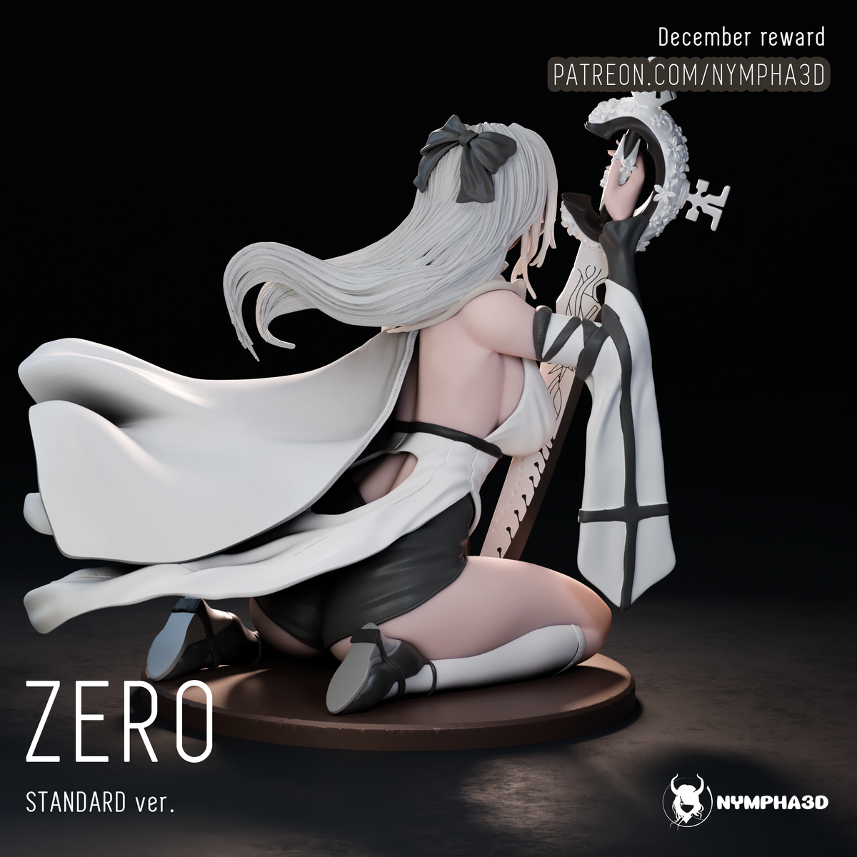 figurine a peindre, figurine zero, figurine drakengard, 2b, nier