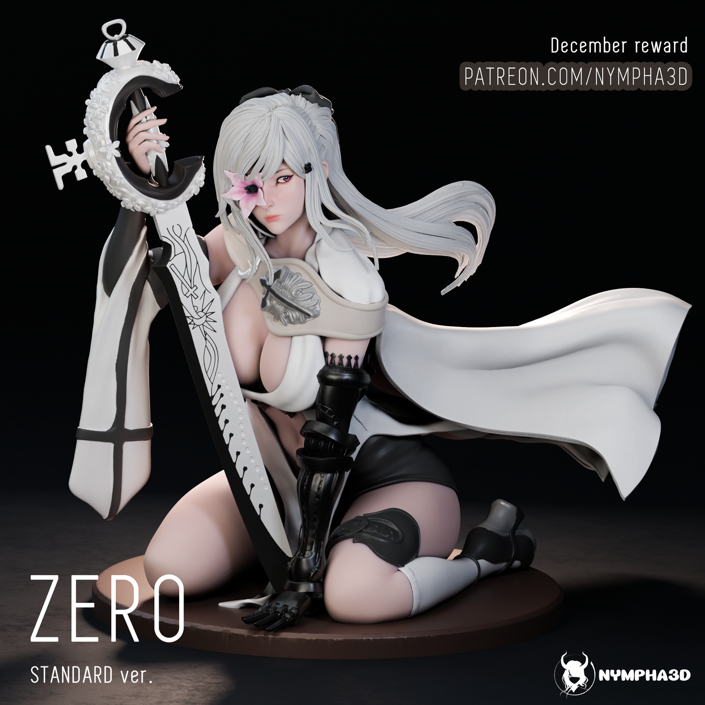 figurine a peindre, figurine zero, figurine drakengard, 2b, nier