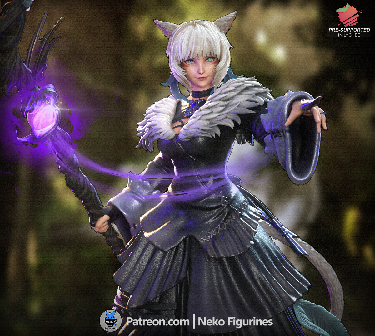 figurine a peindre, figurine Y'shtola, ff14, ffxiv