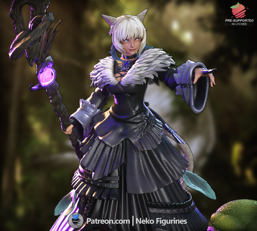 figurine a peindre, figurine Y'shtola, ff14, ffxiv