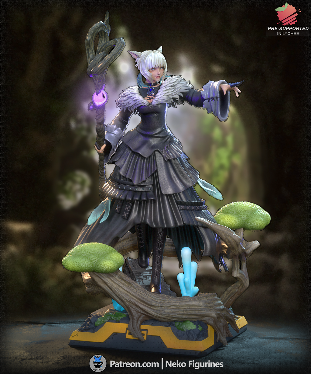figurine a peindre, figurine Y'shtola, ff14, ffxiv