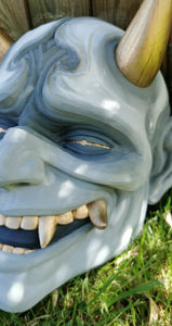 oni, décoration murale oni, décoration japonaise, masque oni, masque japonais, masque samuraï, oni wall decoration, japanese decor, samuraï props, hannya mask, masque hannya, décoration japonaise, manga, anime, Daëlys Art