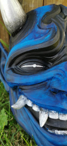 oni, décoration murale oni, décoration japonaise, masque oni, masque japonais, masque samuraï, oni wall decoration, japanese decor, samuraï props, hannya mask, masque hannya, décoration japonaise, manga, anime, Daëlys Art