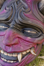 Charger l&#39;image dans la galerie, oni, décoration murale oni, décoration japonaise, masque oni, masque japonais, masque samuraï, oni wall decoration, japanese decor, samuraï props, hannya mask, masque hannya, décoration japonaise, manga, anime, Daëlys Art
