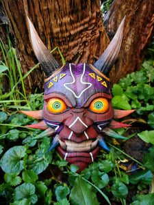 Masque majora, Majora's mask, Hannya mask, masque Hannya, masque Oni, Tête Oni, décoration japonaise, Zelda, Ocarina of time, Hannya Majora, Démon, Zelda breath of the wild, Nintendo, Daëlys Art, rétrogaming