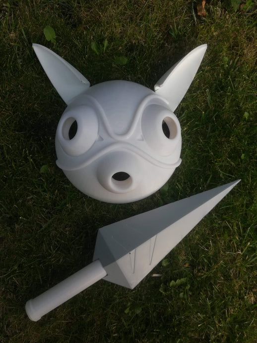 Daëlys Art, Ghibli, Cosplay, Mononoké, Princesse, Cosplay Ghibli, Totoro, Masque princesse Mononoké, Masque San, Impression 3D, Dague princesse Mononoké