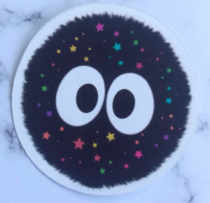 Susuwatari, stickers, susuwatari stickers, noiraudes, ghibli, sticker ghibli, autocollants, totoro, chihiro, japon, japan, manga, Daëlys Art