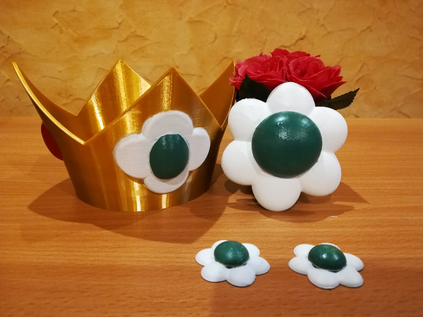 Daëlys Art - Couronne et accessoires de la princesse Daisy - Jeu vidéo Cosplay déguisement fleurs accessoires 